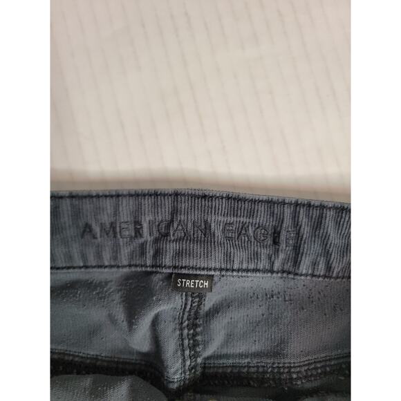 AMERICAN EAGLE Jeans Womens SZ 16 Super High Rise Flare Gray Corduroy 70's Inspo - Picture 5 of 10
